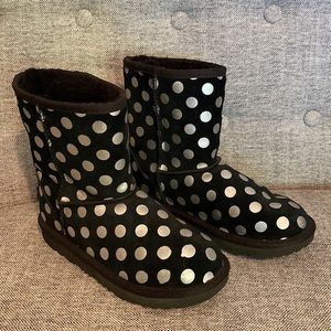 Girls Ugg Black Polka Dot 2 Brand New!